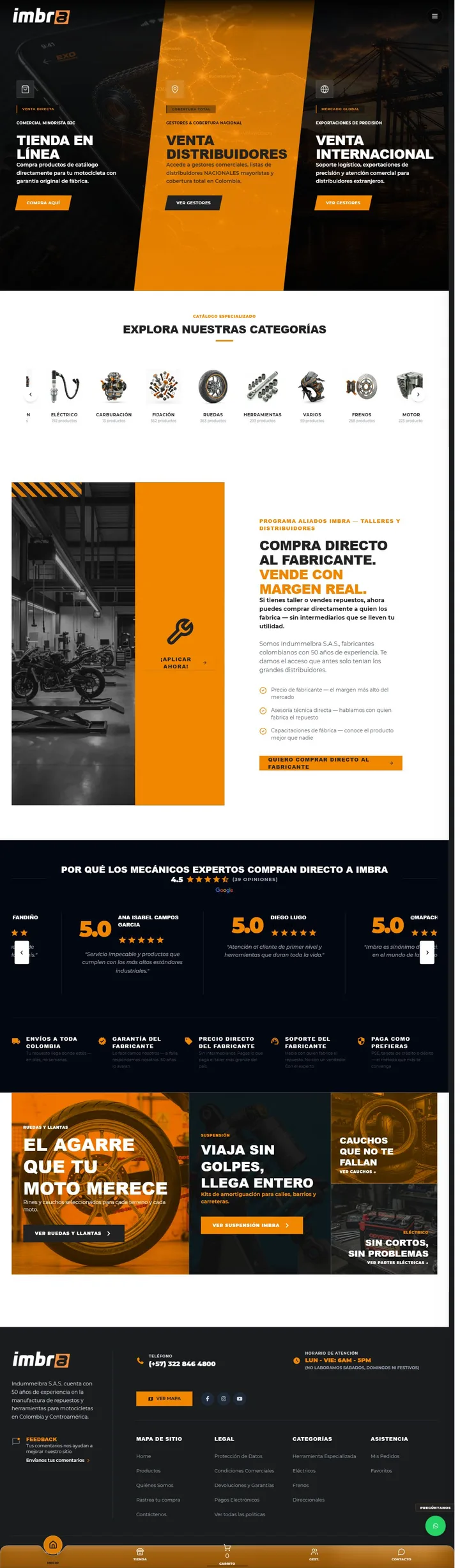 Imbra Store · tienda headless